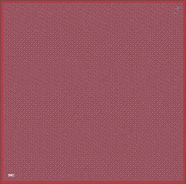 Kırmızı Klasik Desen %100 Twill İpek Eşarp 4317 - 80