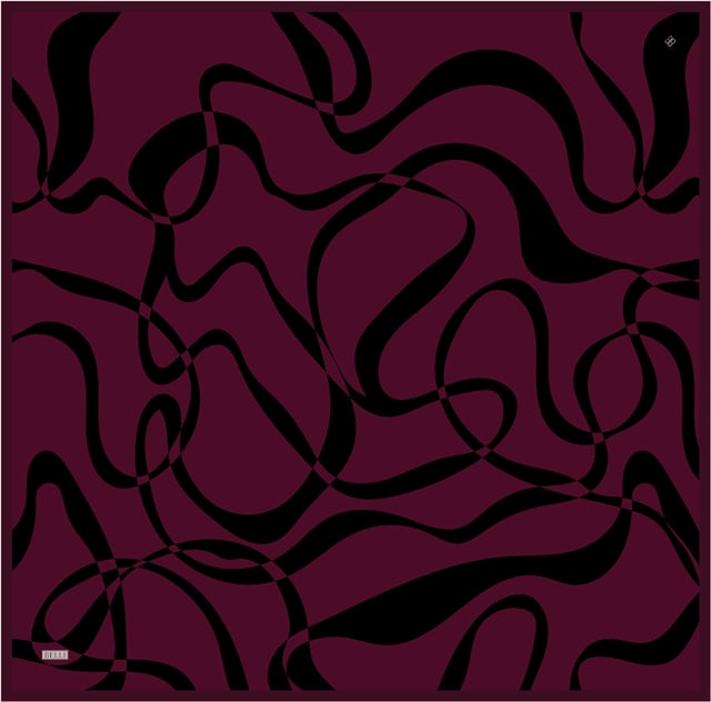 Bordo Soyut Desen %100 Twill İpek Eşarp 4429-32