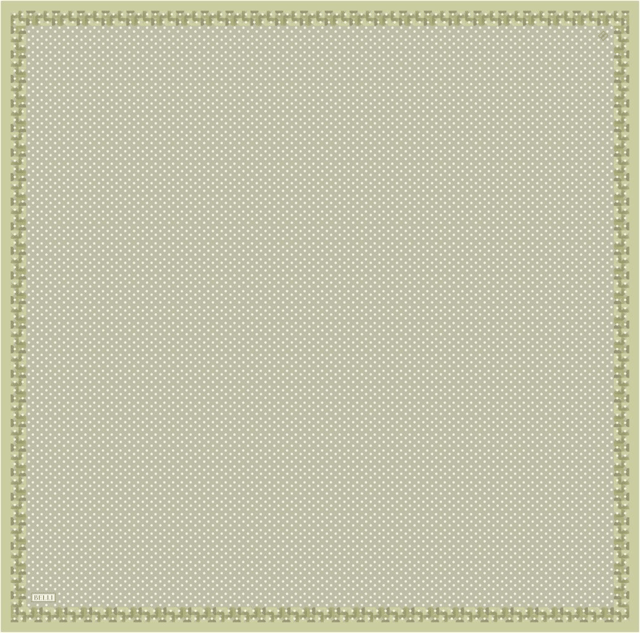 Yeşil Klasik Desen %100 Twill İpek Eşarp 4326 - 85