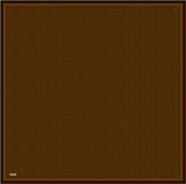 Kahverengi Geometrik Desen %100 Twill İpek Eşarp 4425-31
