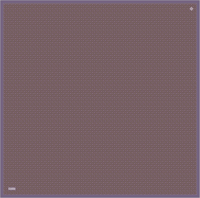 Kahverengi Klasik Desen %100 Twill İpek Eşarp 4317 - 34