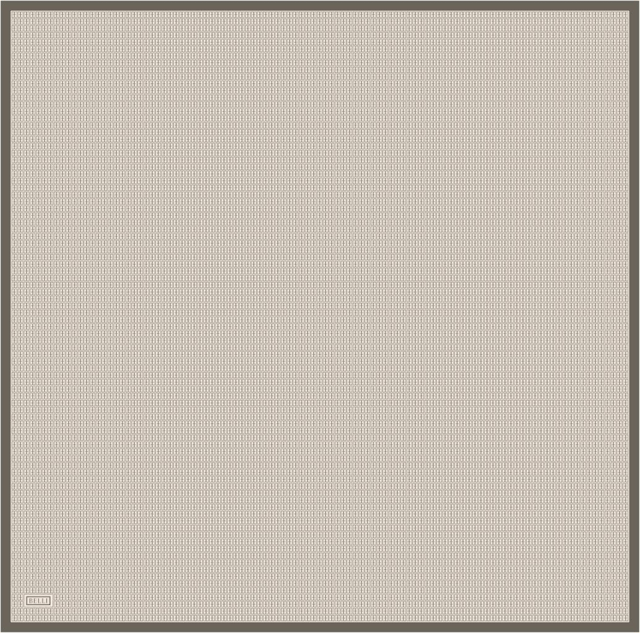 Kahverengi Monogram Desen %100 Twill İpek Eşarp 4321 - 51