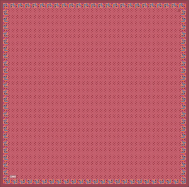 Kırmızı Klasik Desen %100 Twill İpek Eşarp 4326 - 33