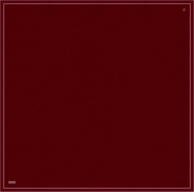 Kırmızı Klasik Desen %100 Twill İpek Eşarp 4305 - 03