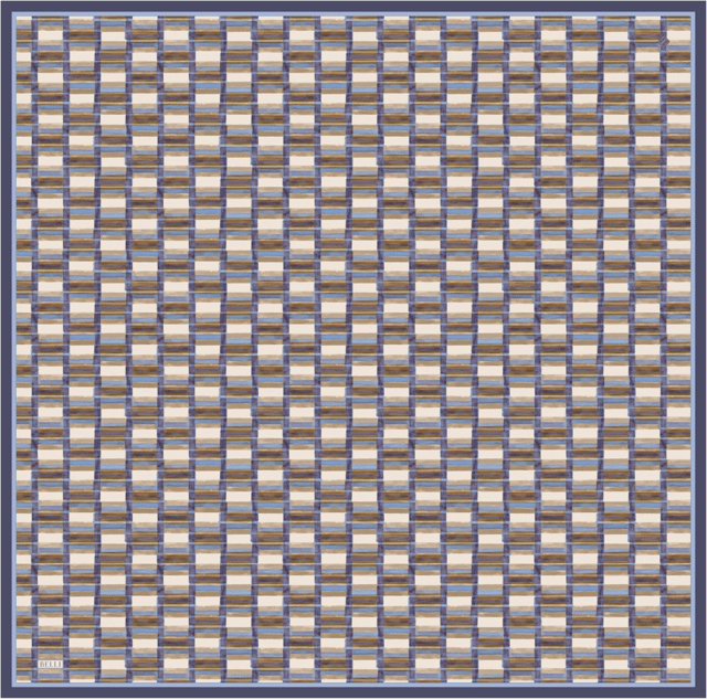 Mor Geometrik Desen %100 Twill İpek Eşarp 4302 - 32