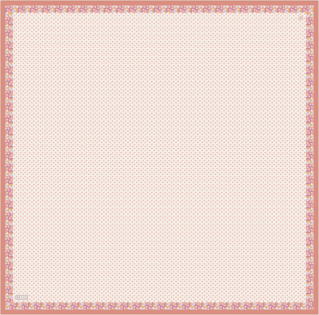 Oranj Klasik Desen %100 Twill İpek Eşarp 4326 - 06