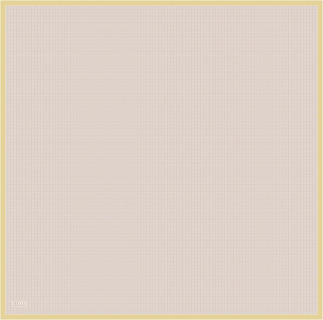 Sarı Monogram Desen %100 Twill İpek Eşarp 4321 - 04