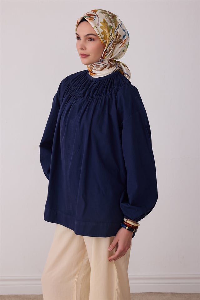 Sarı Soyut Desen %100 Twill İpek Eşarp 4412-50