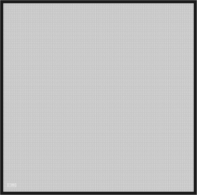 Siyah Monogram Desen %100 Twill İpek Eşarp 4321 - 53
