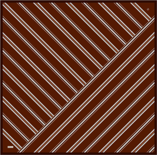 Taba Geometrik Desen %100 Twill İpek Eşarp 4405-54