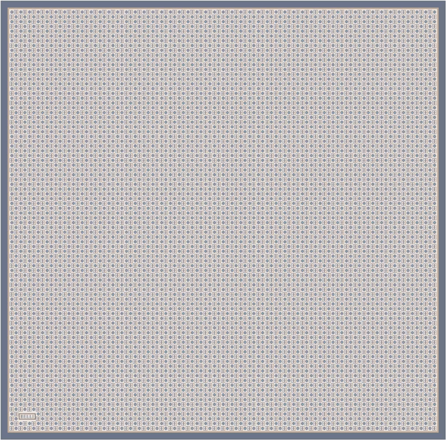 Taş Monogram Desen %100 Twill İpek Eşarp 4418-09