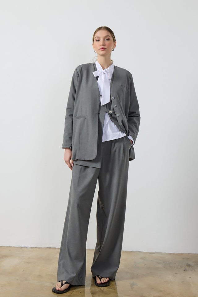 Gri Blazer Ceket