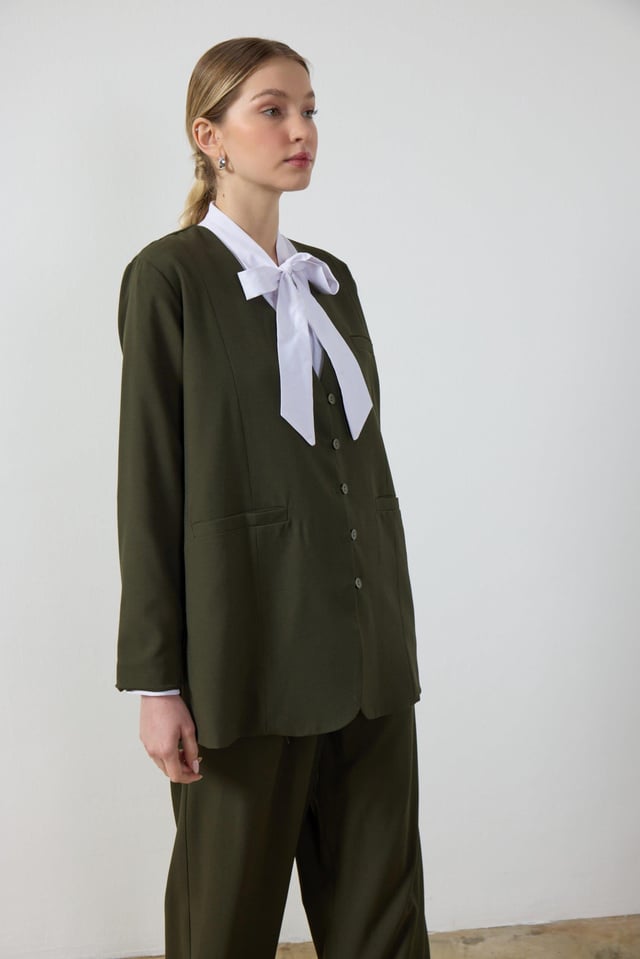 Haki Blazer Ceket