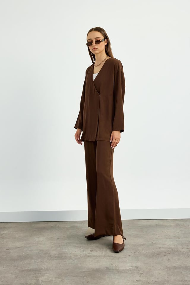 Kahverengi Kimono Takım