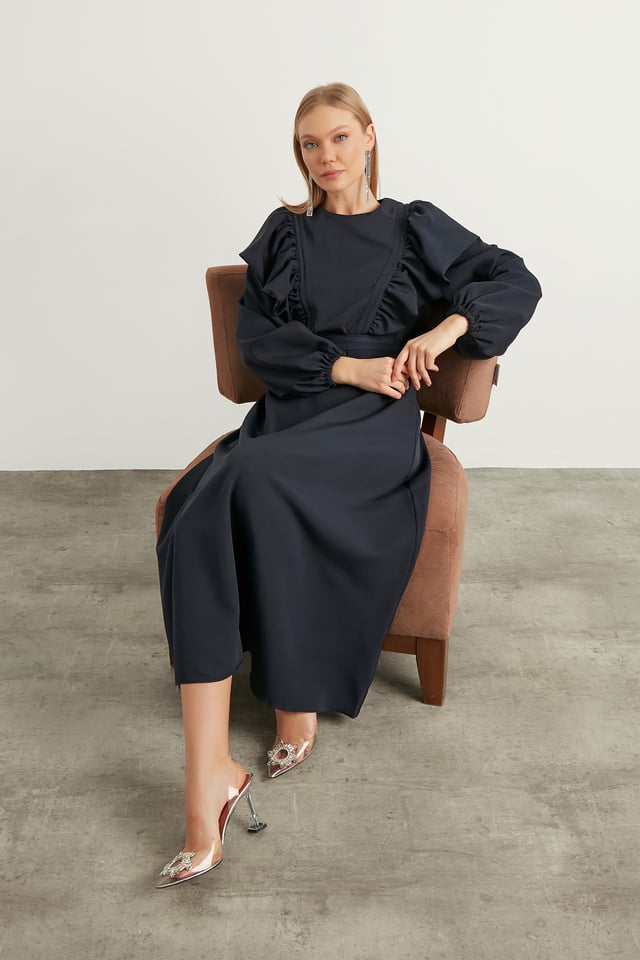 Lacivert Lady Elbise