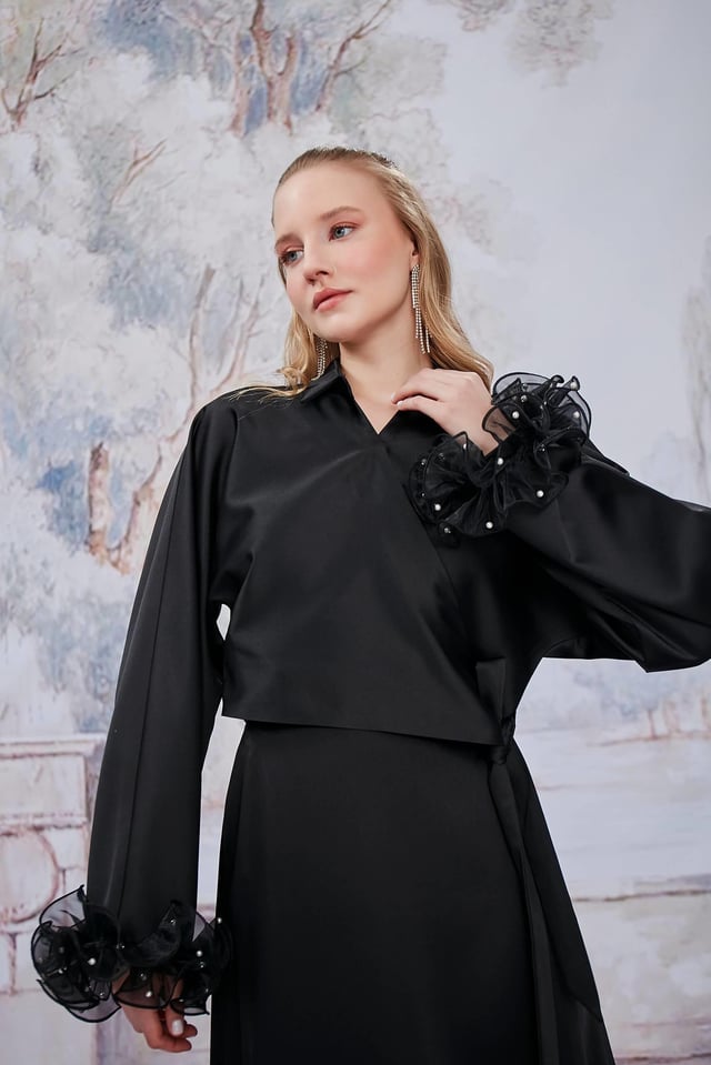 Siyah Aurora Kimono