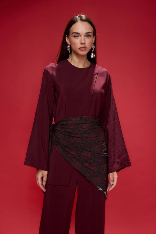 Black Rosalia Omuz Şalı