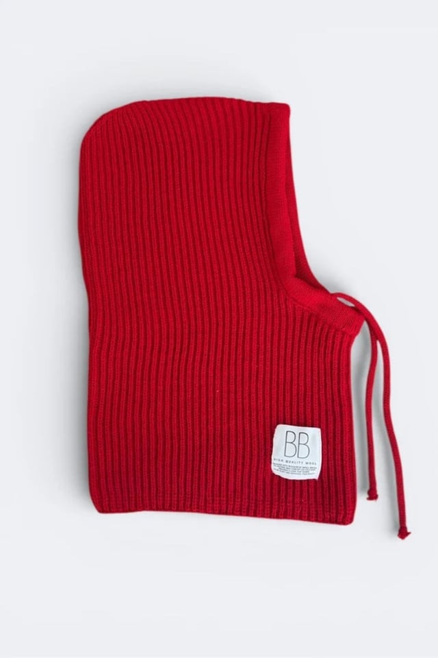 Kırmızı Balaclava Triko Bere