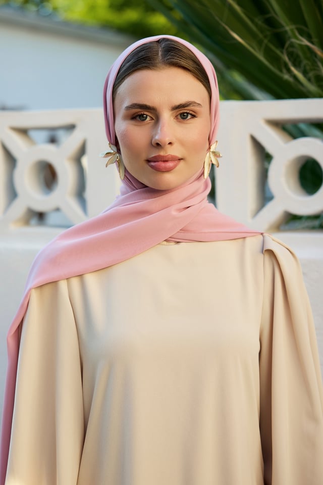Pembe Şifon Şal