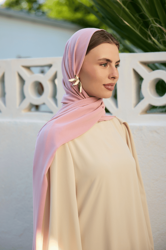Pembe Şifon Şal