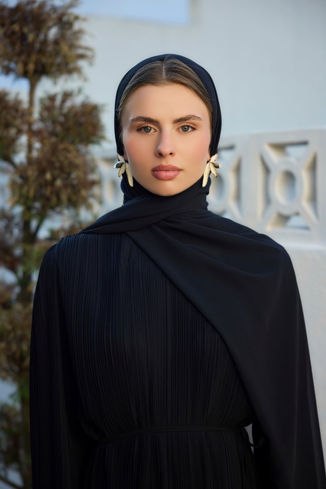 Siyah Şifon Şal