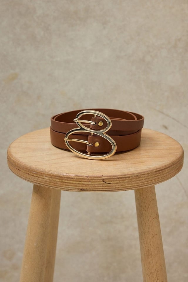 Taba Oval Gold Tokalı Çiftli Kemer