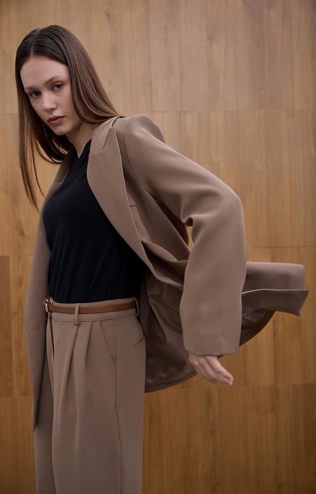 Vizon Kruvaze Blazer Ceket