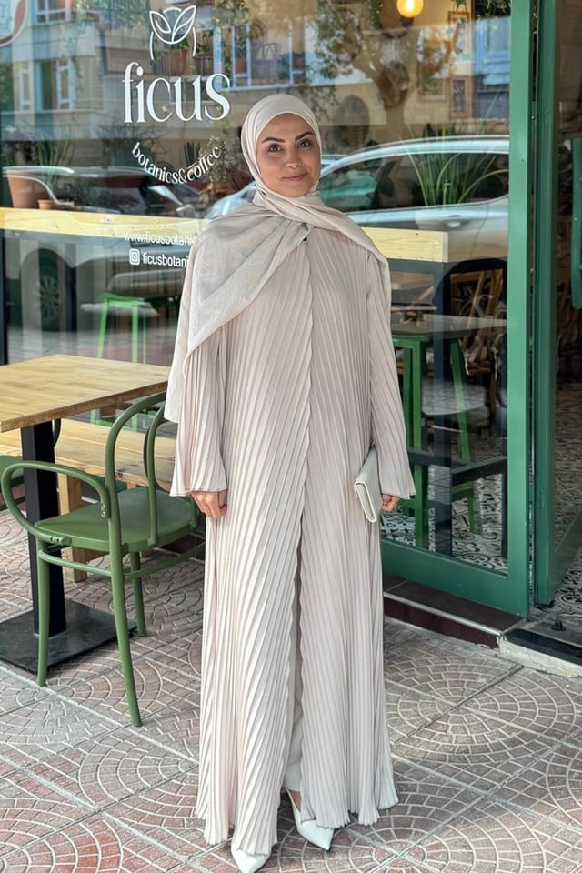 Vizon Pilise Detaylı Abaya