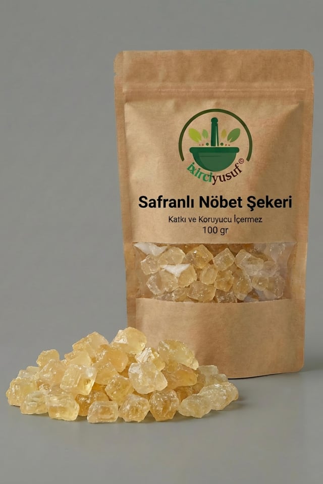 Safranlı Nöbet Şekeri 100 g – Doğal