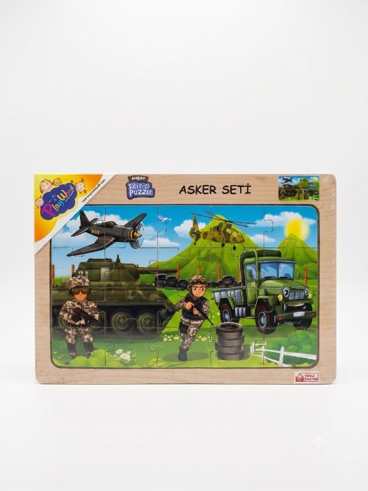 AHŞAP EĞİTİCİ PUZZLE / ASKER SETİ