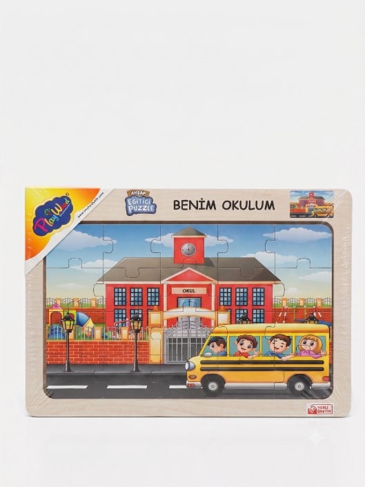 AHŞAP EĞİTİCİ PUZZLE / BENİM OKULUM