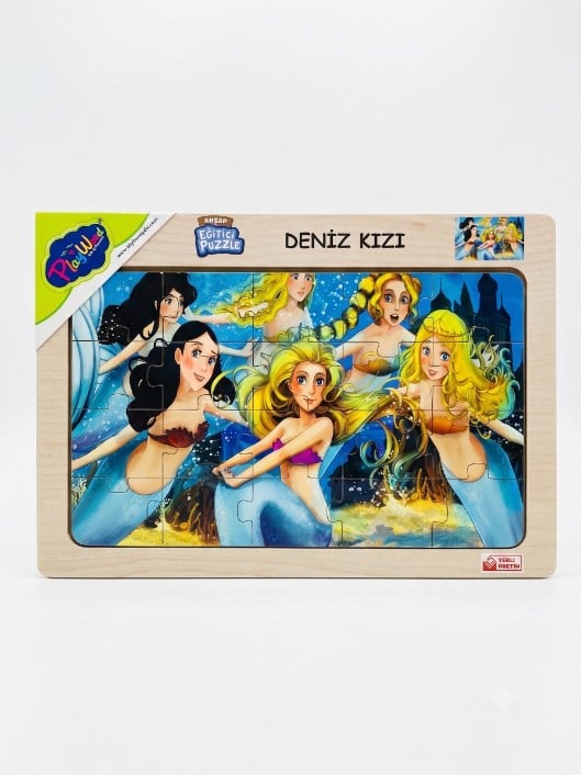 AHŞAP EĞİTİCİ PUZZLE / DENİZ KIZI