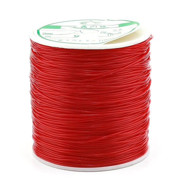 0,8 mm Kırmızı Esnek Misina İp 100 metre