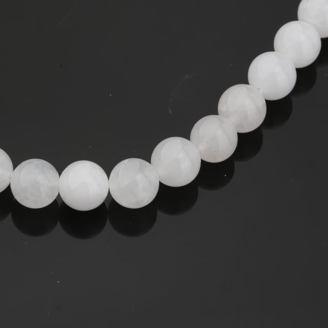 10 mm Beyaz Kuvars Taşı Boncuk