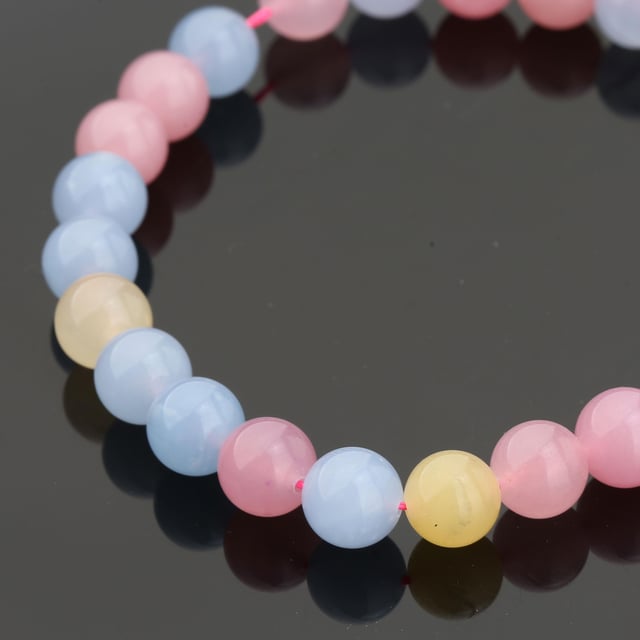 10 mm Morganit Görünümlü Jade Boncuk