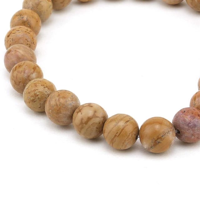 10 mm Odun Jasper Taşı Boncuk