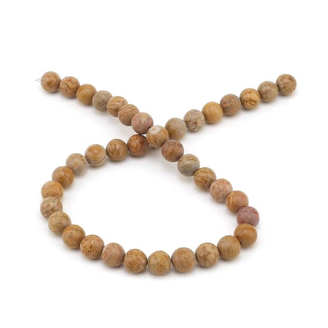 10 mm Odun Jasper Taşı Boncuk