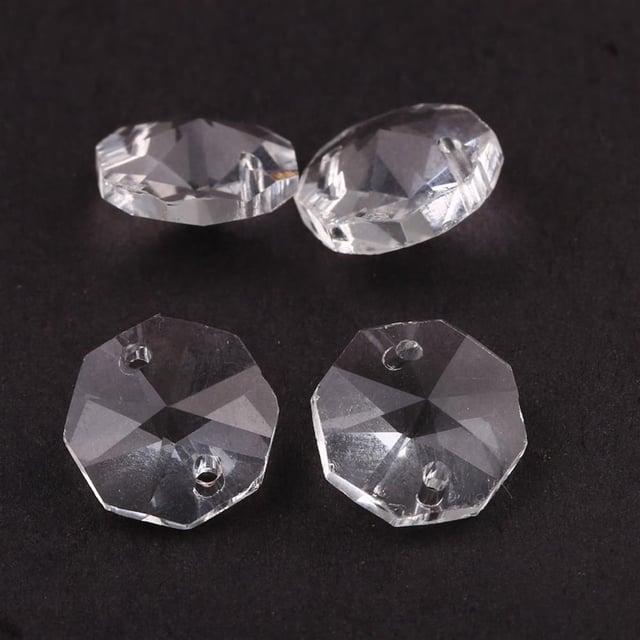 14 mm Octagon Delikli Avize Taşı