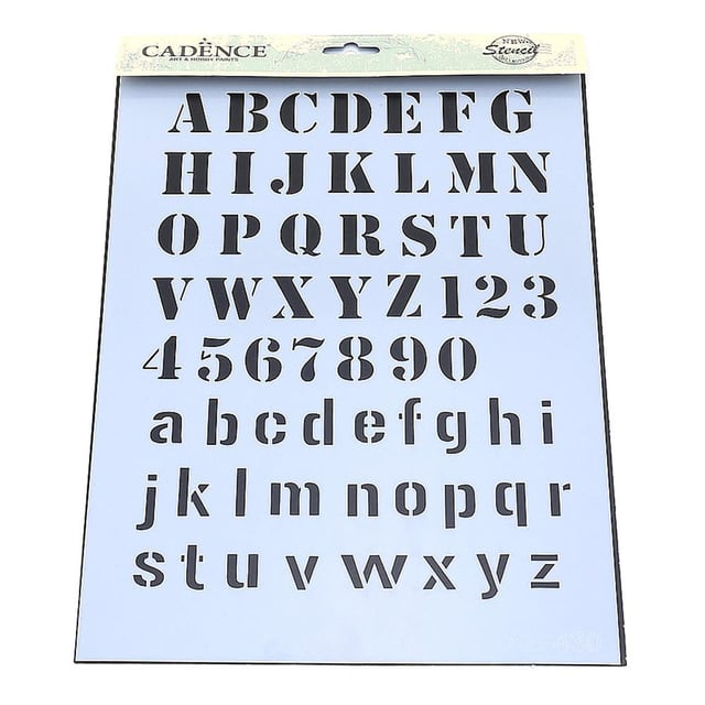 21cm X 30cm Stencil Harf Ve Rakam Şablonu