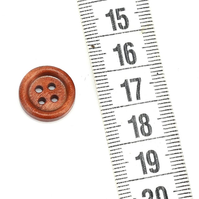 4 Delikli Tahta Düğme (3 Farklı Boy Seçeneği)