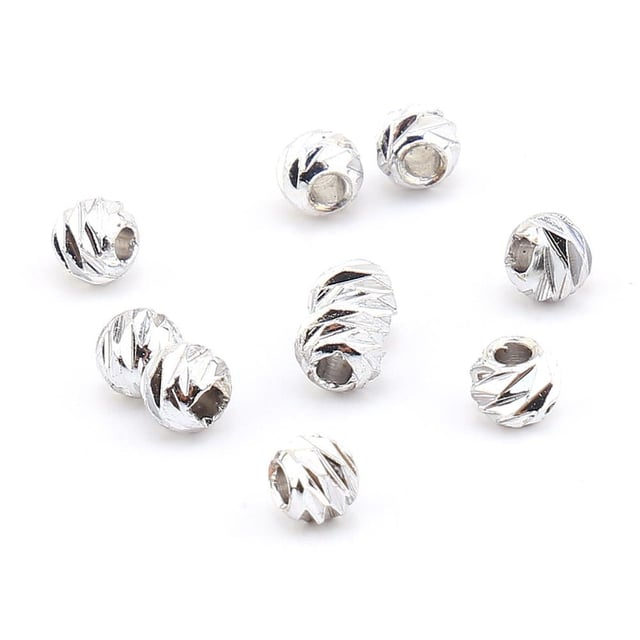 4 mm Gümüş Dorika Boncuk (10 Adet)