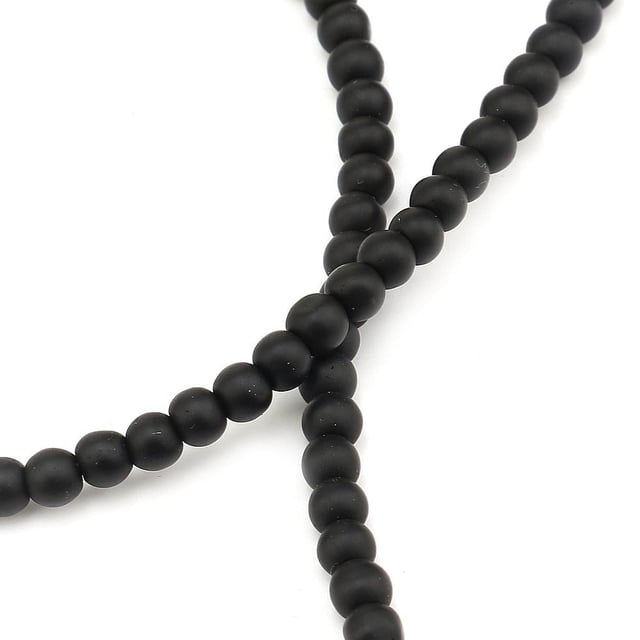 4 mm Oniks Taşı Boncuk