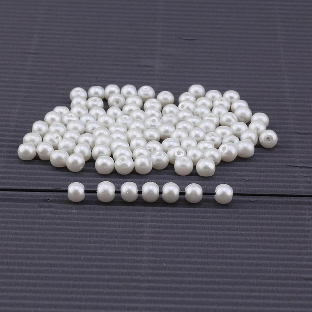 6 mm İnci Boncuk 100 adet