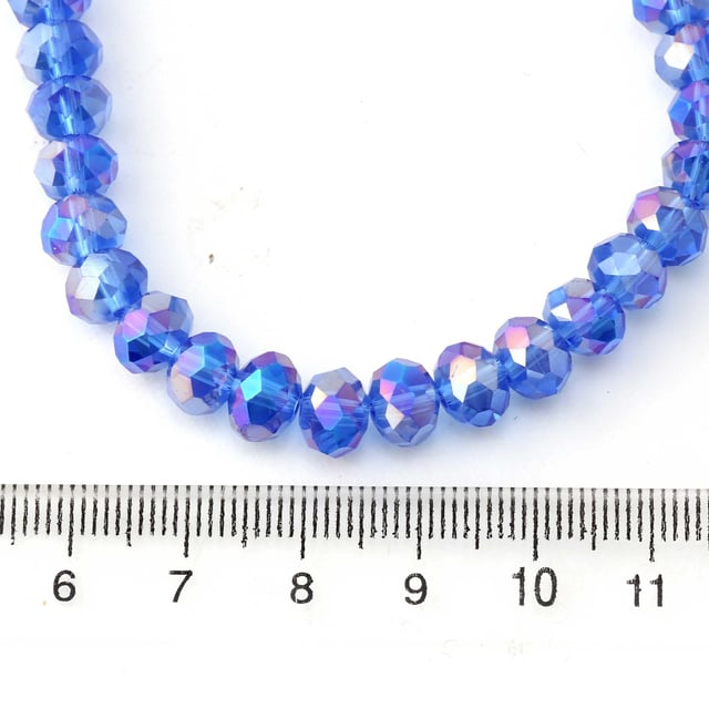 8 mm Açık Mavi Janjanlı Kristal Boncuk