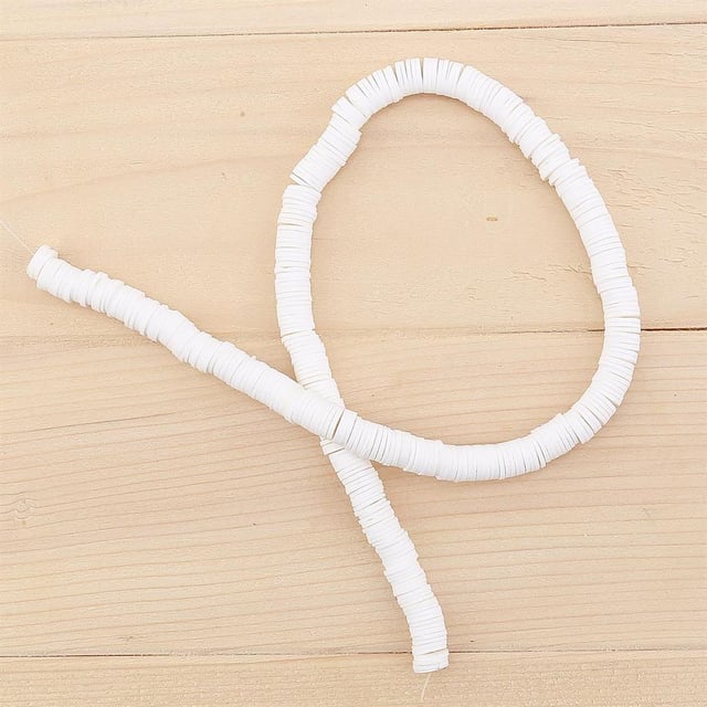 8 mm Beyaz Fimo Hamur Boncuk