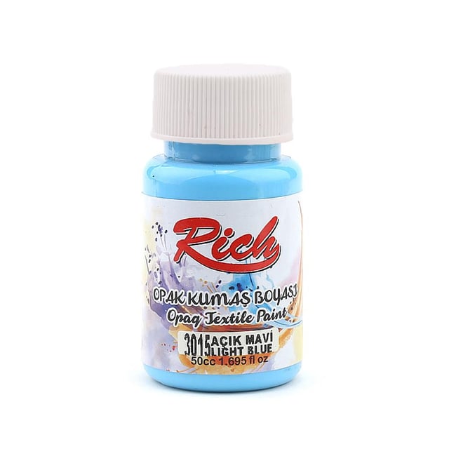 Açık Mavi, Kumaş Boyası - Rich 3015