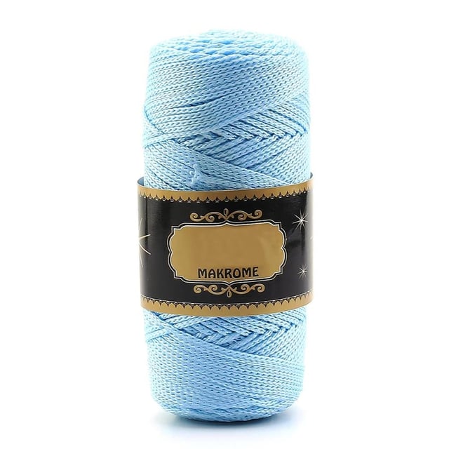 Açık Mavi Polyester Makrome ipi