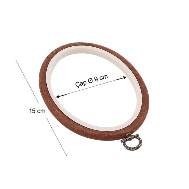 Ahşap Görünümlü Oval Pano Kasnak 2 Numara