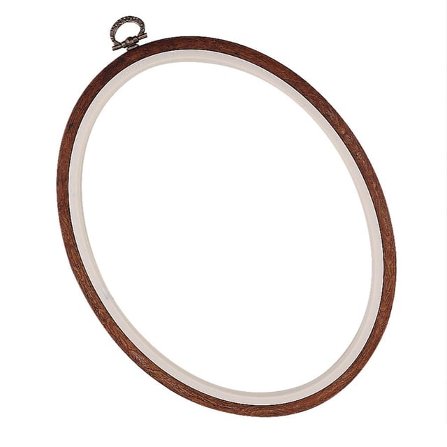 Ahşap Görünümlü Oval Pano Kasnak 4 Numara