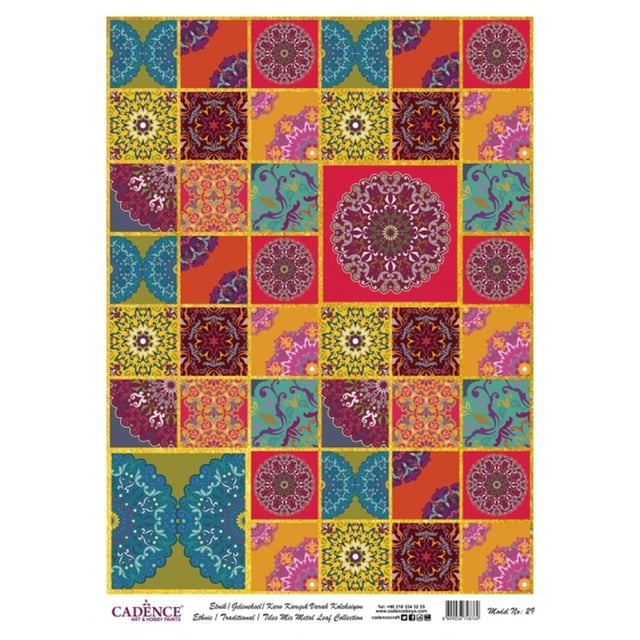 Altın Varaklı Pirinç Dekopaj Kağıdı 30x42 cm - Model 29